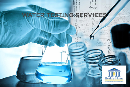 Image of tap water being tested at lab by a water testing service expert